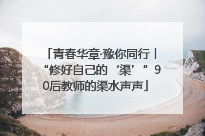 青春华章·豫你同行丨“修好自己的‘渠’”90后教师的渠水声声