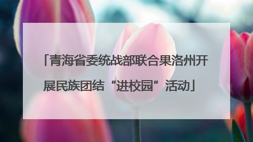 青海省委统战部联合果洛州开展民族团结“进校园”活动