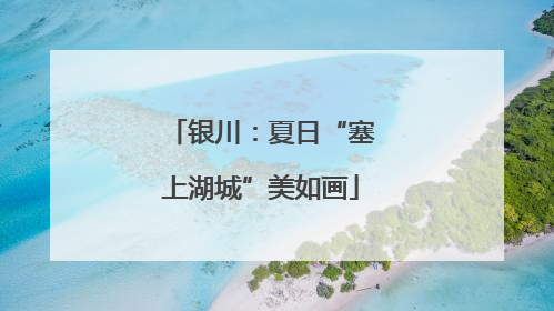 银川：夏日“塞上湖城”美如画