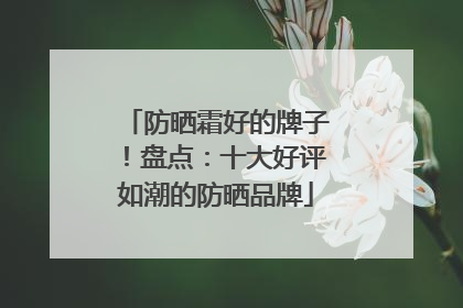 防晒霜好的牌子！盘点：十大好评如潮的防晒品牌
