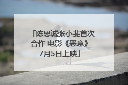 陈思诚张小斐首次合作 电影《恶意》7月5日上映