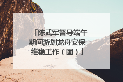 陈武军督导端午期间游划龙舟安保维稳工作（图）