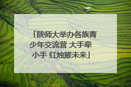 陕师大举办各族青少年交流营 大手牵小手 红烛耀未来