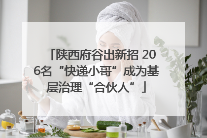 陕西府谷出新招 206名“快递小哥”成为基层治理“合伙人”