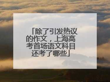 除了引发热议的作文，上海高考首场语文科目还考了哪些