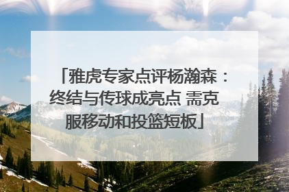 雅虎专家点评杨瀚森：终结与传球成亮点 需克服移动和投篮短板
