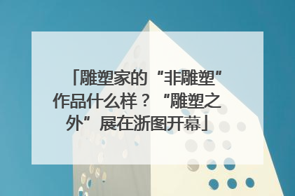 雕塑家的“非雕塑”作品什么样？“雕塑之外”展在浙图开幕