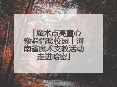 魔术点亮童心 豫疆情暖校园丨河南省魔术支教活动走进哈密