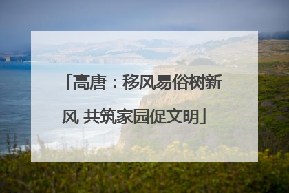高唐：移风易俗树新风 共筑家园促文明