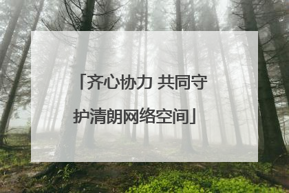 齐心协力 共同守护清朗网络空间
