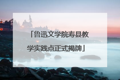 鲁迅文学院寿县教学实践点正式揭牌