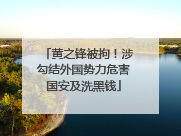 黄之锋被拘！涉勾结外国势力危害国安及洗黑钱