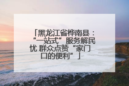 黑龙江省桦南县：“一站式”服务解民忧 群众点赞“家门口的便利”