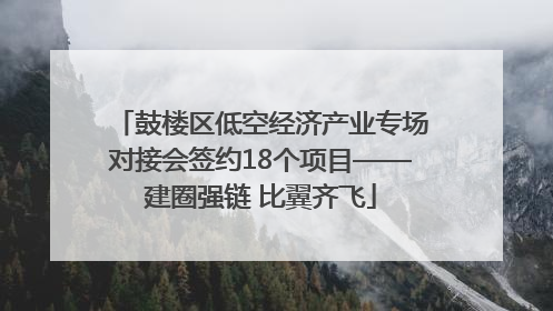 鼓楼区低空经济产业专场对接会签约18个项目——建圈强链 比翼齐飞