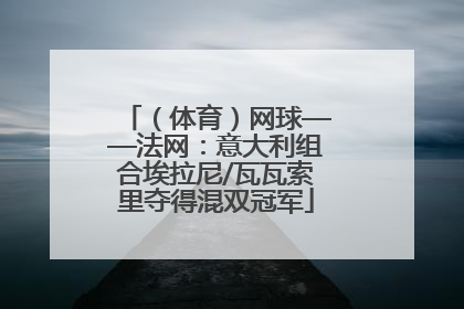 （体育）网球——法网：意大利组合埃拉尼/瓦瓦索里夺得混双冠军