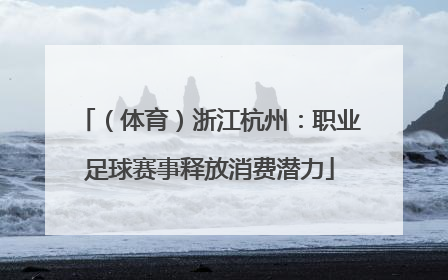 （体育）浙江杭州：职业足球赛事释放消费潜力