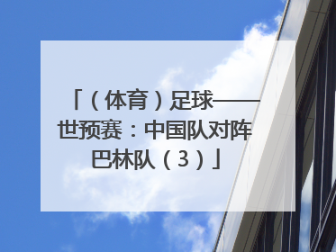 （体育）足球——世预赛：中国队对阵巴林队（3）