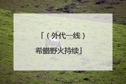 （外代一线）希腊野火持续