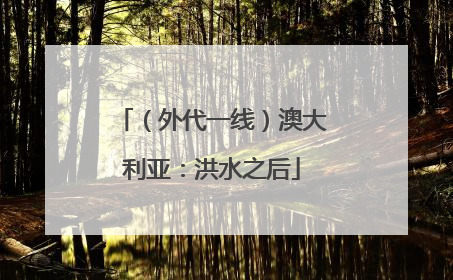 （外代一线）澳大利亚：洪水之后