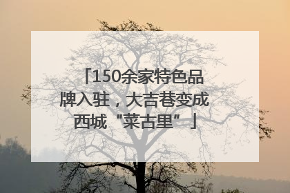 150余家特色品牌入驻，大吉巷变成西城“菜古里”