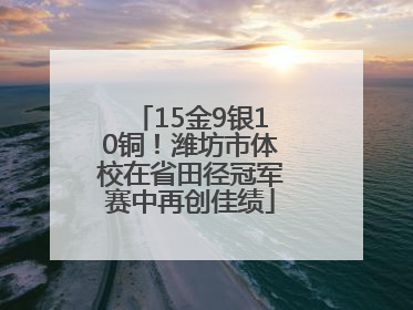 15金9银10铜！潍坊市体校在省田径冠军赛中再创佳绩
