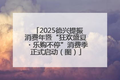 2025德兴提振消费年暨“狂欢盛夏・乐购不停”消费季正式启动（图）