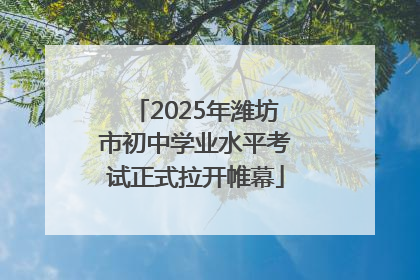 2025年潍坊市初中学业水平考试正式拉开帷幕