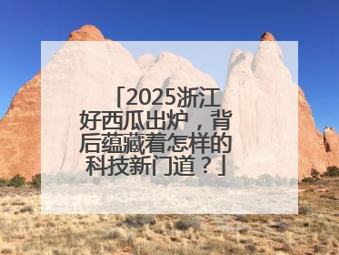 2025浙江好西瓜出炉，背后蕴藏着怎样的科技新门道？