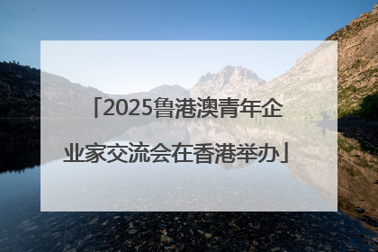 2025鲁港澳青年企业家交流会在香港举办