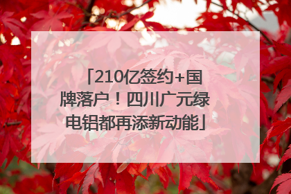 210亿签约+国牌落户！四川广元绿电铝都再添新动能