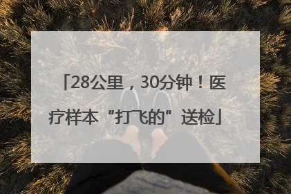 28公里，30分钟！医疗样本“打飞的”送检