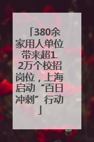 380余家用人单位带来超1.2万个校招岗位，上海启动“百日冲刺”行动
