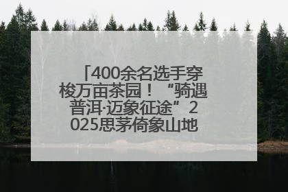 400余名选手穿梭万亩茶园！“骑遇普洱·迈象征途”2025思茅倚象山地自行车赛圆满举行