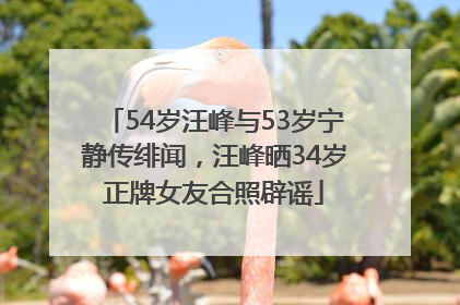 54岁汪峰与53岁宁静传绯闻，汪峰晒34岁正牌女友合照辟谣