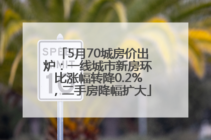 5月70城房价出炉：一线城市新房环比涨幅转降0.2%，二手房降幅扩大