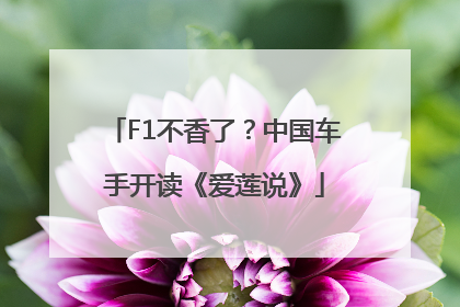 F1不香了？中国车手开读《爱莲说》